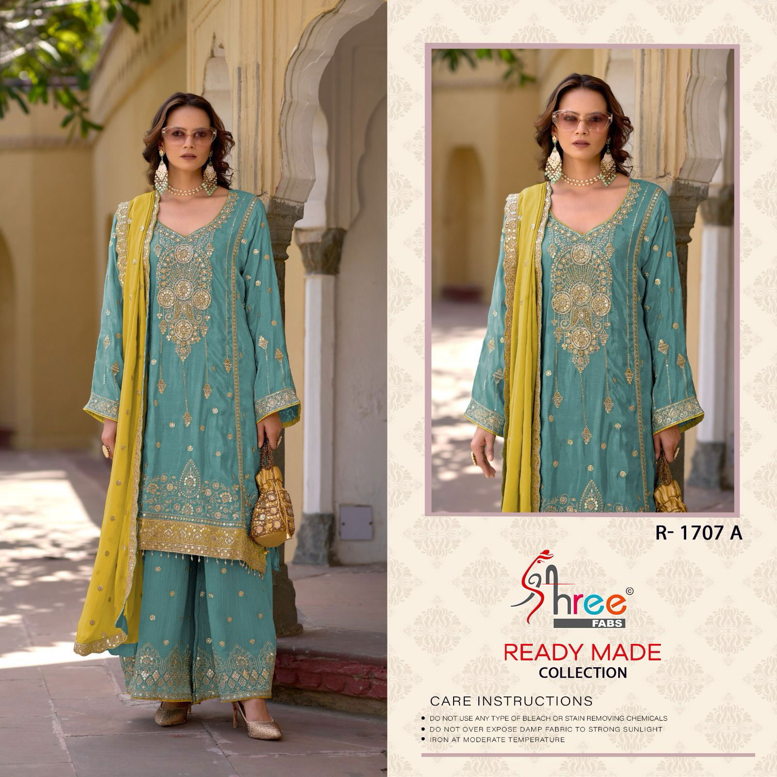 Shree R 1707 Viscose Simmer Ready Made Pakistani Salwar Suits